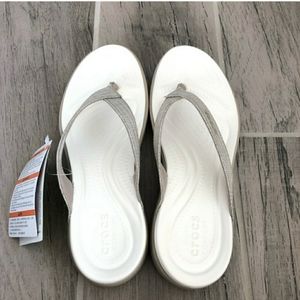 Crocs Capri V Shimmer Flip Cobblestone